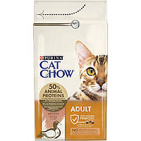 Сухой корм для взрослых кошек Cat Chow Adult с уткой 1.5 кг