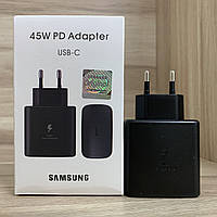 Зарядное устройство с быстрой зарядкой Samsung 45W |Type-C| Original Series 1:1 Черный 35761