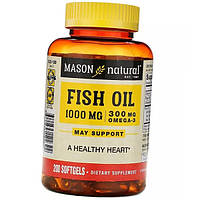 Омега 3 для сердца Fish Oil 1000 Mason Natural 200гелкапс (67529002) z19-2024