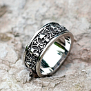 Кільце печатка перстень чоловіче сталеве TRIBES 20 з медичної нержавіючої сталі з Черепами, фото 2