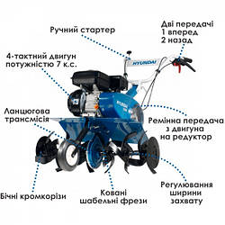 КУЛЬТИВАТОР БЕНЗИНОВИЙ HYUNDAI T 850