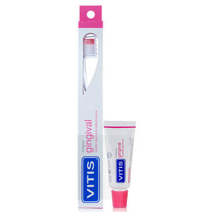 Щітка зубна м'яка VITIS GINGIVAL + зубна паста VITIS GINGIVAL 15 мл, фото 1