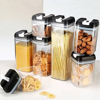 Набір контейнерів 7шт для зберігання сипучих продуктів Food storage container / Органайзери для зберігання круп