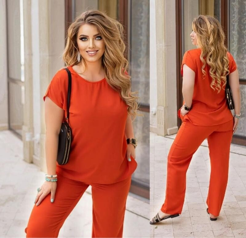 Неймовірний жіночий костюм, тканина "Жатка" 50, 52, 54, 56, 58, 60 розмір 50