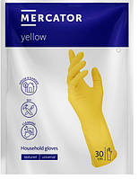 Хозяйственные латексные перчатки Mercator Ideall Yellow размер М желтые