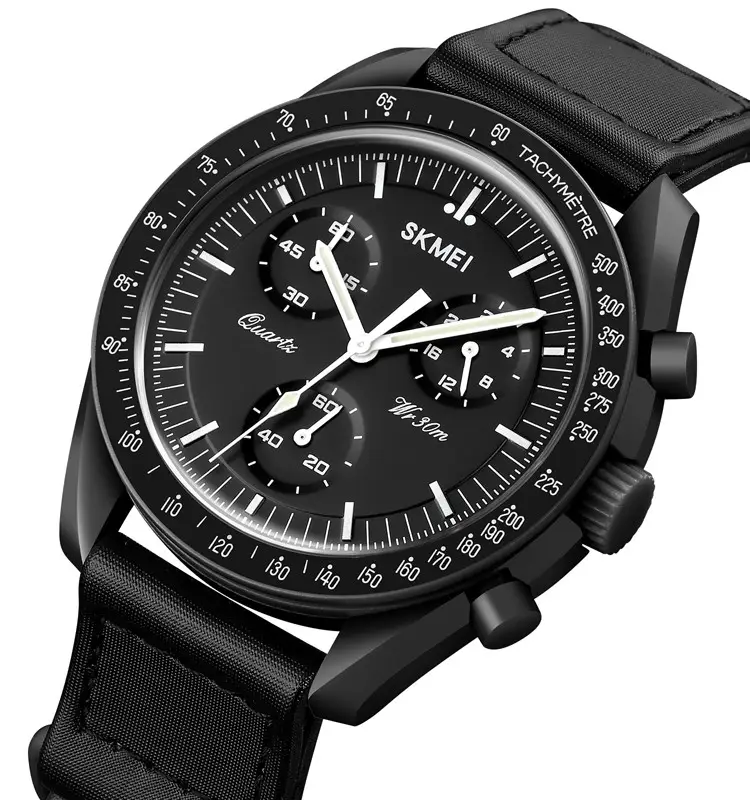 Наручний кварцовий годинник Skmei 1982 (Чорний), фото 1