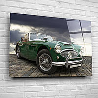 Картина на стекле "Ретро автомобиль Остин-Хили" 120х80см