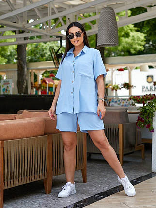 Стильний жіночий костюм, тканина "Жатка" 44, 46, 48 розмір 44, фото 1