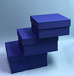 Набір квадратних коробок з кришками (синій), фото 3