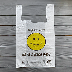 Пакет майка "Have a nice day" 20мкм 20кг 30х50 см (250шт/уп|2500шт/ящ) С40