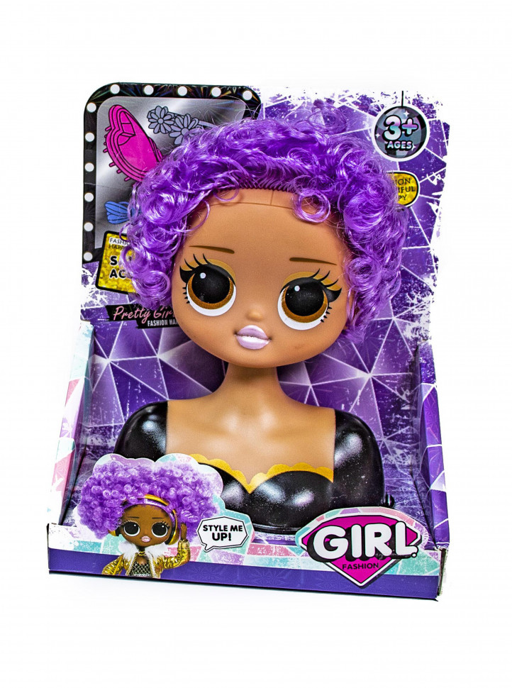 Лялька для зачісок GIRL Fashion Metra+ LK1071 Фіолетове волосся