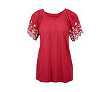 Розкішна стильна жіноча футболка, блузка з вишивкою від tcm tchibo (Чібо), Німеччина, S-M, фото 2