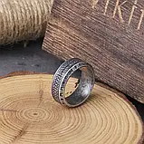 Кільце печатка перстень чоловіче сталеве MIDGARD 19 з медичної нержавіючої сталі з Рунами, фото 2