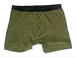 Набір із 3 трусів армійських чоловічих ВСУ хакі/оліва з хрестом тактична натільна білизна 46-64, фото 2