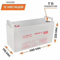 Гелевий акумулятор Jarrett 12V 150 Ah BATTERY GEL для котла та сонячних панелей Techo