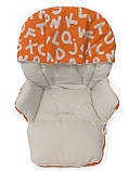 Чохол DavLu на стільчик для годування Capella Літери на помаранчевому (000198), фото 2