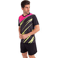 Форма для большого тенниса мужская LD-1843A Lingo 4XL Черно-розовый (60506028) z19-2024