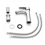 Змішувач для умивальника WEZER INX1B-07, сатин, фото 2