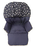 Чохол DavLu на стільчик для годування Capella Фламінго на темно-синьому (000199), фото 2