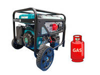 Генератор ГАЗ/бензиновый INVO H6250DТ-G 5.0/5.5 кВт, трехфазный, с электрозапуском