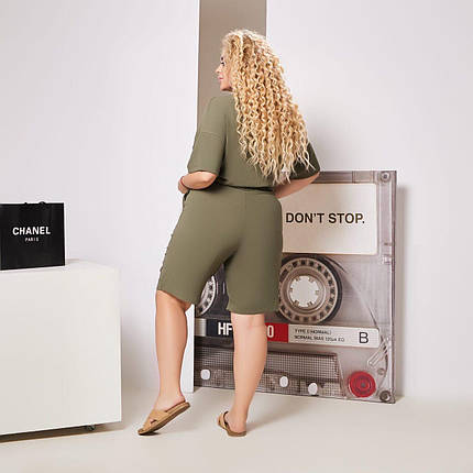 Стильний жіночий костюм, тканина "Жатка" 56, 58, 60 розмір 56, фото 2