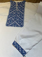 Праздничная детская рубашка рубашка вышиванка для мальчика. Лен