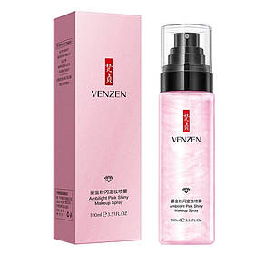 Спрей для закріплення макіяжу Veze Ambilight Pink Shiny Makeup Spray із шиммером 100 мл, фото 1