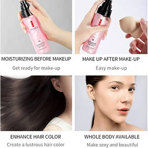 Спрей для закріплення макіяжу Veze Ambilight Pink Shiny Makeup Spray із шиммером 100 мл, фото 4