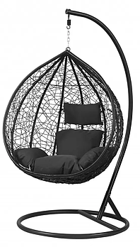 Підвісне крісло-гойдалка кокон Bonro 329 M (чорно-сіре)