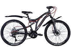 Велосипед ST 24" Discovery ROCKET AM DD рама-" з крилом Pl 2024 (чорно-чорвоній (м))
