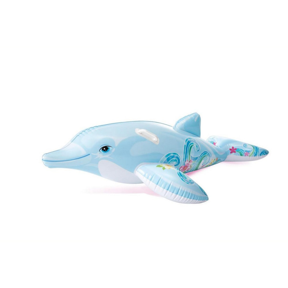 Дитячий надувний пліт "Дельфін" Intex 58535 175 x 66 см із ручками
