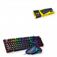 Ігровий комплект клавіатура та миша навушники килимок 4в1 Linmoni TF-400 Kit з RGB підсвічуванням для геймерів