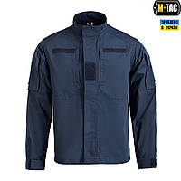 Китель боевой M-TAC PATROL FLEX NAVY BLUE,тактическая эластичная рубашка с налепками м-так рип-стоп ДСНС