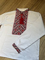 Праздничная детская рубашка рубашка вышиванка для мальчика. Лен.
