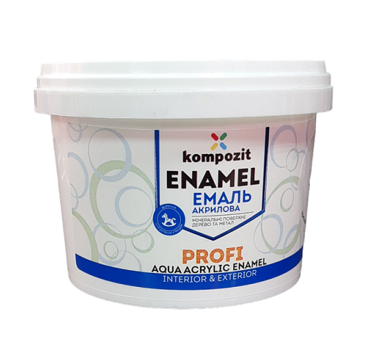 Емаль акрилова Kompozit PROFI коричнева глянсова 0.3 л, фото 1