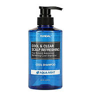 Шампунь для волос CoolClear Scalp Refreshing Shampoo Aqua Mint Kundal 500 мл BF, код: 8145962