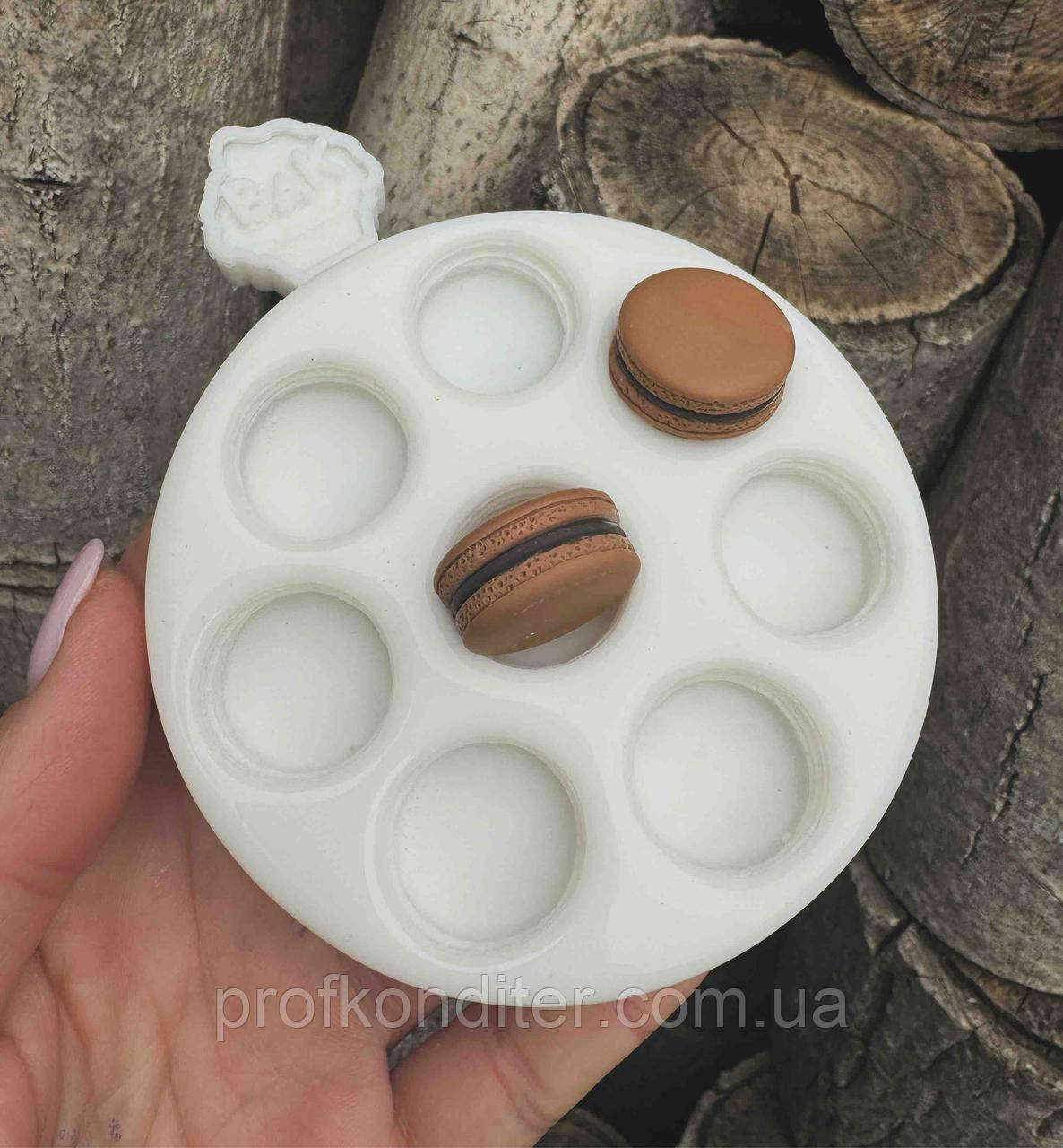 Ексклюзив. Силіконовий молд для шоколаду та ін "Набір міні МАКАРУН (8 шт)", фото 1