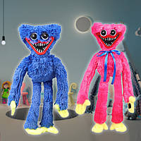 Мягкие игрушки-обнимашки Huggy Wuggy (Хаги Ваги) и Kissy Missy (Киси Миси) Poppy Playtime с липучками на руках
