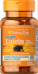Лютеїн з зеаксантином Puritan's Pride Lutein 20 mg with Zeaxanthin 60 Softgels