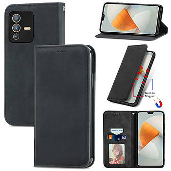 Чохол-книжка Skin Feel Leather Wallet для Vivo V23 5G / S12 5G Black