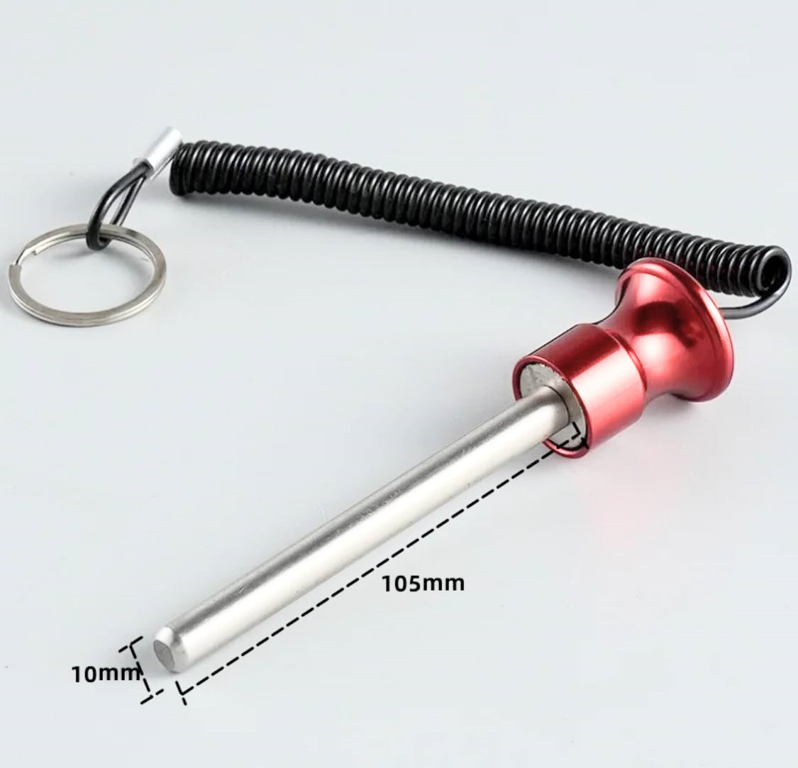 Фіксатор ваги 10*105 мм магнітний зі шнуром, червоний, фото 1