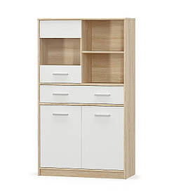 Вітрина 2Д1В1Ш Тіпс Меблі Сервіс Сонома/Білий