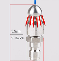 Форсунки насадка очищувач глибокого забруднення каналізації високого тиску 1/4"