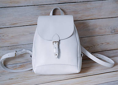 Жіночий рюкзак Женева з натуральної шкіри колір Білий