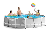 Бассейн каркасный круглый 26702 Intex 305 x 76 см, 4485л, большой бассейн с металлическим каркасом