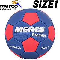 Мяч гандбольный спортивный игровой мяч для гандбола Merco Premier Handball Ball Blue, размер №1