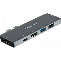 Концентратор Canyon 1*Type C PD100W+2*HDMI+1*USB3.0+1*USB2.0+1*SD+1*TF (CNS-TDS05B) h