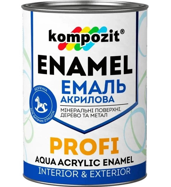 Емаль акрилова Kompozit PROFI синя глянсова 0.8 л, фото 1
