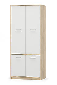 Шафа 4Д Тіпс Меблі Сервіс Сонома/Білий