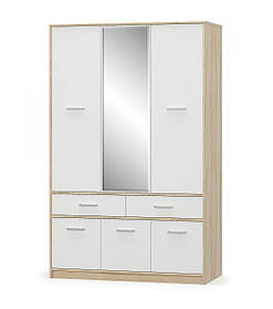 Шафа 6Д2Ш Тіпс Меблі Сервіс Сонома/Білий